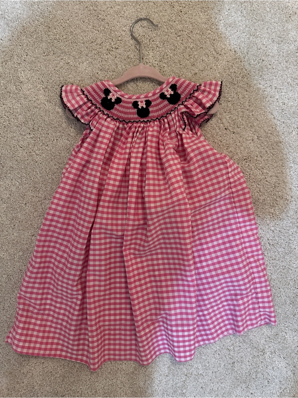Classic Whimsy Minnie Mouse Smock Gingham Dress - 18 month